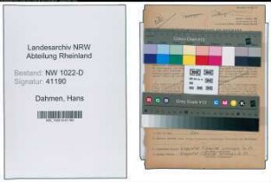 Entnazifizierung Hans Dahmen , geb. 03.06.1902 (Studienrat)