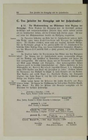 C. Das Zeitalter der Kreuzzüge und der Hohenstaufen