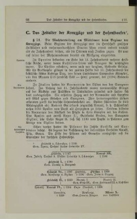 C. Das Zeitalter der Kreuzzüge und der Hohenstaufen
