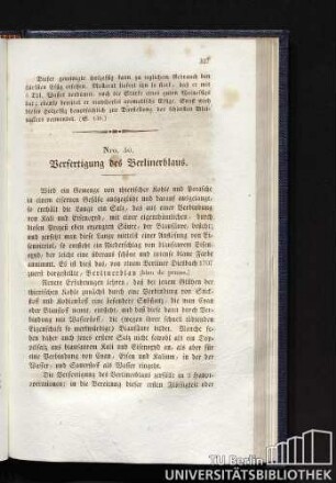 Nro. 30. Verfertigung des Berlinerblaus.