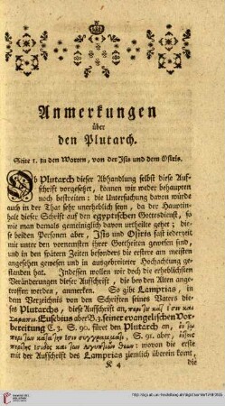 Anmerkungen über den Plutarch