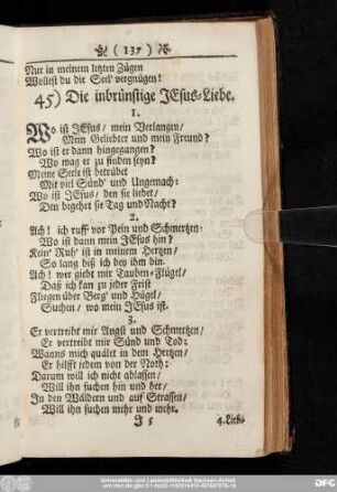 45) Die inbrünstige Jesus-Liebe.