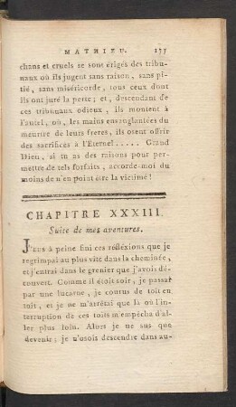 Chapitre XXXIII. Suite de mes aventures