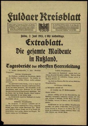 Ausgabe vom Mittwoch, den 02. Juni 1915.