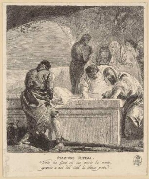 Der Leichnam Jesu wird ins Grab gelegt (14. Station des Kreuzwegs), aus der Folge "Via Crucis"