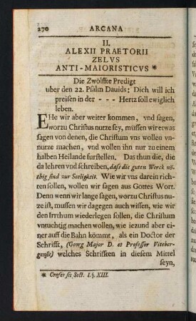 270-297, II. Alexii Praetorii Zelus Anti-Maioristicus