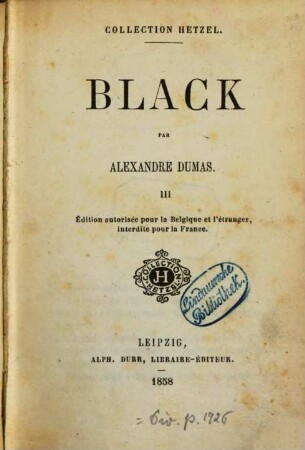 Black : Par Alexandre Dumas, 3