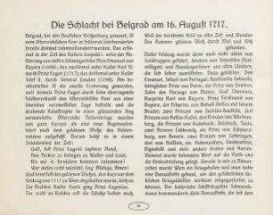 Die Schlacht bei Belgrad am 16. August 1717