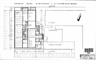 Stuttgart Hbf: Verkleinerung Neubau der Basa 2.Untergeschoss Blatt Nr.3 Nebengeb. Basa