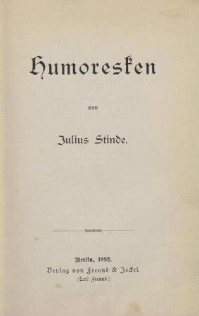 Humoresken