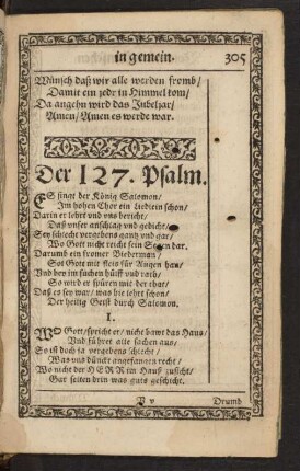 Der 127. Psalm.