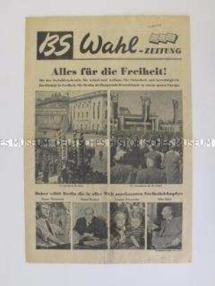 Sonderdruck des SPD-Landesverbades Berlin (West) zu Wahl des Berliner Abgeordnetenhauses