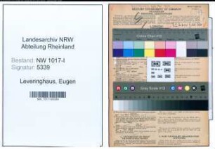 Entnazifizierung Eugen Leveringhaus , geb. 20.07.1900 (Ingenieur)