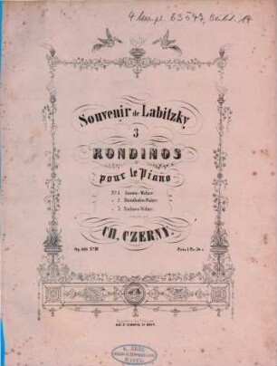 Souvenir de Labitzky : 3 rondinos pour le piano ; op. 681. 3, Paulinen-Walzer
