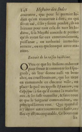 Extrait de la raison huictième.