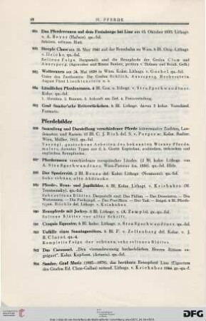 Pferdebilder (Nr. 886-894)