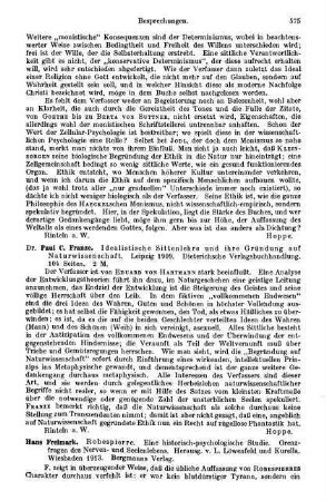 575-576, Hans Freimark. Robespierre. Eine historisch-psychologische Studie. 1913 / A. J. Storfer. Marias jungfräuliche Mutterschaft. Ein völkerpsychologisches Fragment über Sexualsymbolik. 1914 / P. Diepgen. Traum und Traumdeutung als medizinisch-naturwissenschaftliches Problem im Mittelalter. 1912 / E. Trömner. Hypnotismus und Suggestion. 1913 / Hugo Ribbert. Die Bedeutung der Krankheiten für die Entwicklung der Menschheit. 1912 / Scheffold und Werner. Der Aberglaube im Rechtsleben. 1912