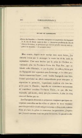 XLVI. Le Roi au Landgrave (3 novembre 1604)