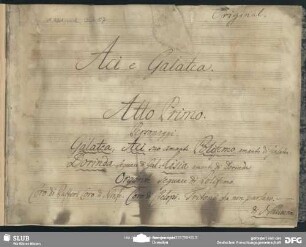 Aci e Galatea. Excerpts - Mus.3480-F-44