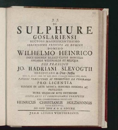 De Sulphure Goslariensi