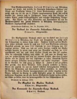 Zeitung für Feuerlöschwesen : Heimatorgan der bayerischen freiwilligen Feuerwehren. 1874