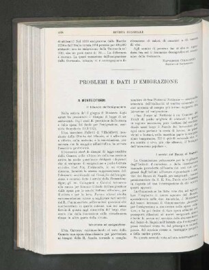 Problemi E Dati D'Emigrazione.