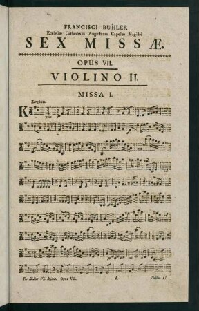 1-52, Sex Missae. Opus VII. Violino II.
