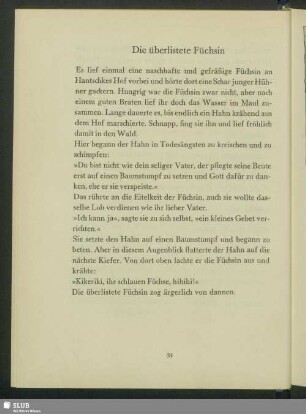Die überlistete Füchsin