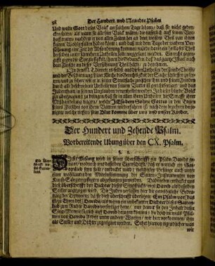 Der Hundert und Zehende Psalm.