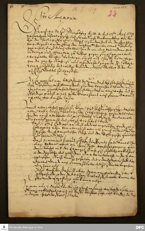 Promemoria von August Hermann Francke und Johann Daniel Herrnschmidt.