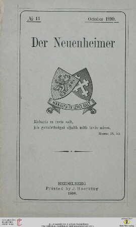Der Neuenheimer: the magazine of Neuenheim College, Heidelberg, Germany