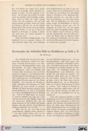 Kronleuchter für elektrisches Licht im Stadttheater zu Halle a. S.