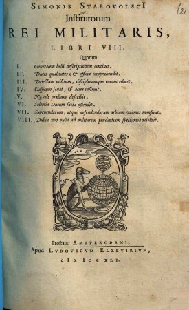 Simonis Starovolsci Institutorum rei militaris libri VIII