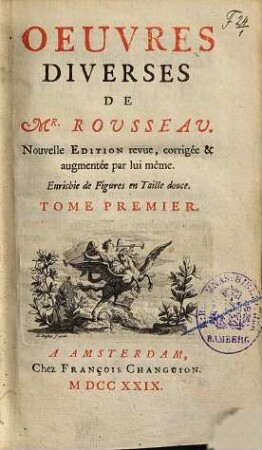 Oeuvres diverses de Mr. Rousseau, 1