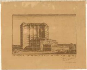 Hochhaus am Bahnhof Friedrichstraße, Berlin dd: Perspektivische Ansicht von Süden