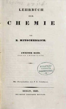 Lehrbuch der Chemie. 2,1, Bd. 2, Die Metalle ; Abth. 1