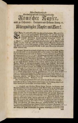 A1r-D1v, Wahrhaffter Abdruck des an Ihrn Römisch-Kayserliche und königlich-catholische Majestät