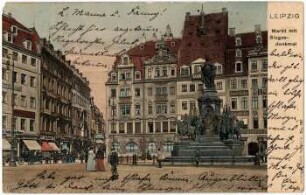 Leipzig. Markt mit Siegesdenkmal