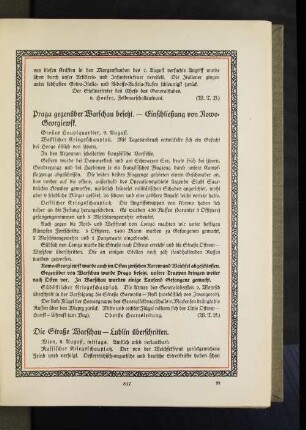 Praga gegenüber Warschau besetzt. - Einschließung von Nowo=Georgiewsk.