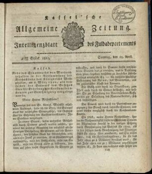 51tes Stueck, Sonntag, den 29. April 1810