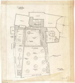 Gsaenger, Gustav; Prien / Chiemsee (Bayern); Ev. Kirche - Gartenanlage (Lageplan)