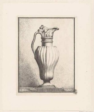 Krug, dekoriert mit fischähnlichem Wesen, aus der Folge "Suite de Vases", Bl. 28