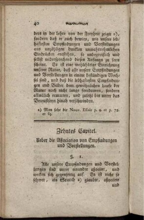 Zehntes Capitel. Ueber die Aßociation von Empfindungen und Vorstellungen