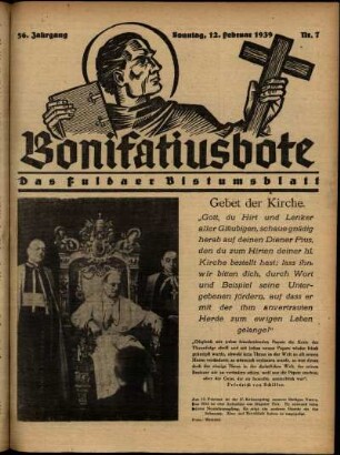 Ausgabe vom Sonntag, den 12. Februar 1939.