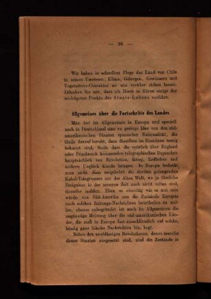 II. Staatsleben von Chile