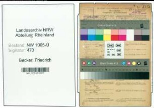 Entnazifizierung Friedrich Becker , geb. 23.05.1915 (Bahninspektor)