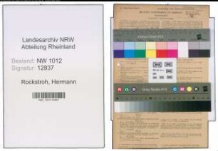 Entnazifizierung Hermann Rockstroh , geb. 10.09.1921 (Bergmann)
