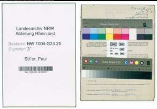 Entnazifizierung Paul Stiller , geb. 17.10.1885 (Lehrer)