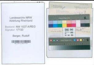 Entnazifizierung Rudolf Berger , geb. 00.00.0000 ()