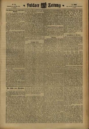 Zweite Ausgabe vom Donnerstag, den 30. März 1911.